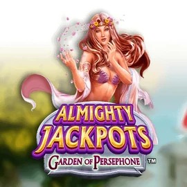 Almighty Jackpots: Garden of Persephone online game logo by Novomatic on lyrasbet.nl