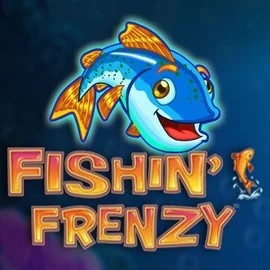 Logo of Fishin Frenzy from Blueprint Gaming at Lyra Bet Casino