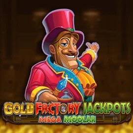 Official Jackpots logo: Gold Factory Jackpots Mega Moolah by Aurum Signature Studios at Lyra Bet Casino