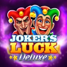 Jokers Luck Deluxe slot logo by Skywind Group at Lyra Bet Casino