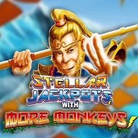 Stellar Jackpots with More Monkeys slot icon by Lightning Box Game, available at Lyra Bet Casino