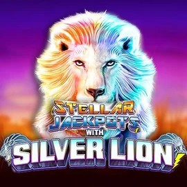 Stellar Jackpots with Silver Lion logo – Jackpots by Lightning Box Game at Lyra Bet Casino